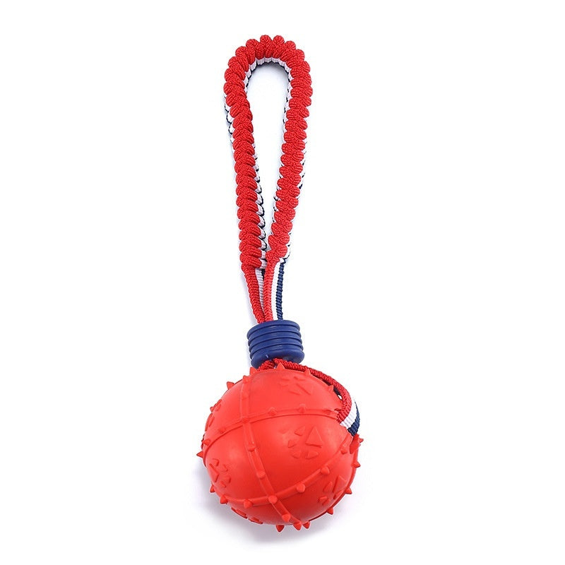 Interactive Dog Toy Ball with Rope – Perfect for Chewing & Training!
