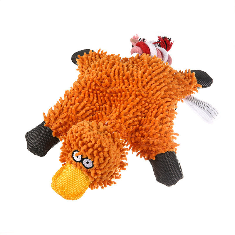Fluff & Fun: Mop Plush Duck Pet Toy for Dogs – The Ultimate Playtime Companion!