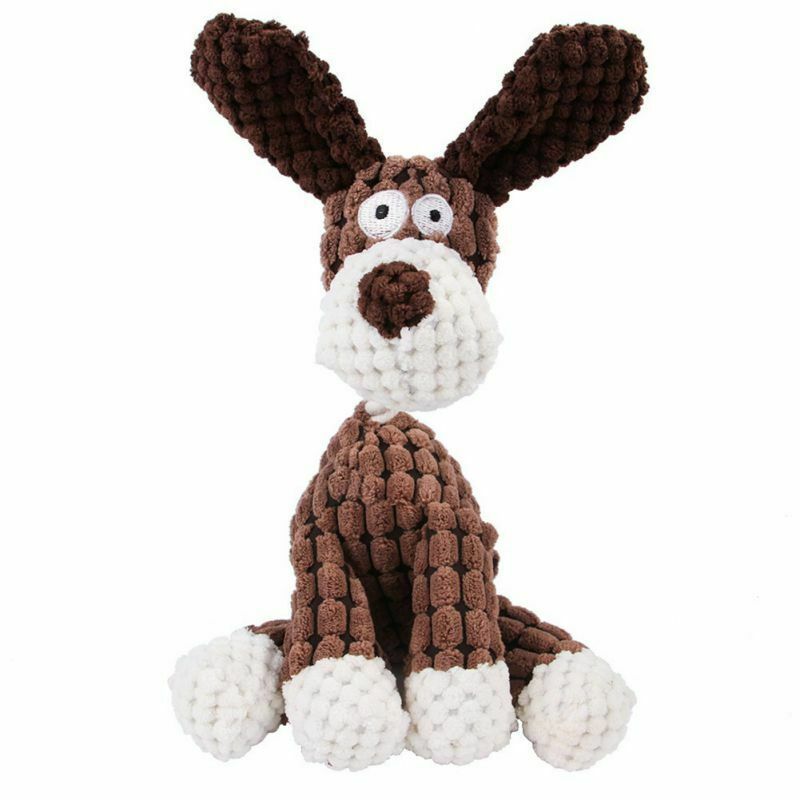 Fun Squeaky Plush Dog Toy for Play & Clean Teeth!