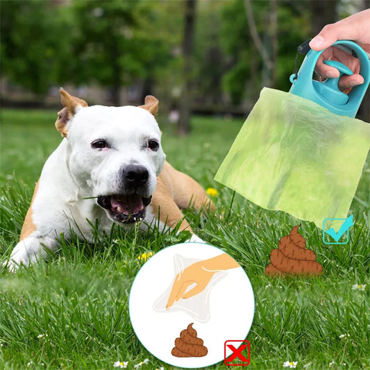 Effortless Dog Pooper Scooper with Bag Dispenser & Claw Shovel