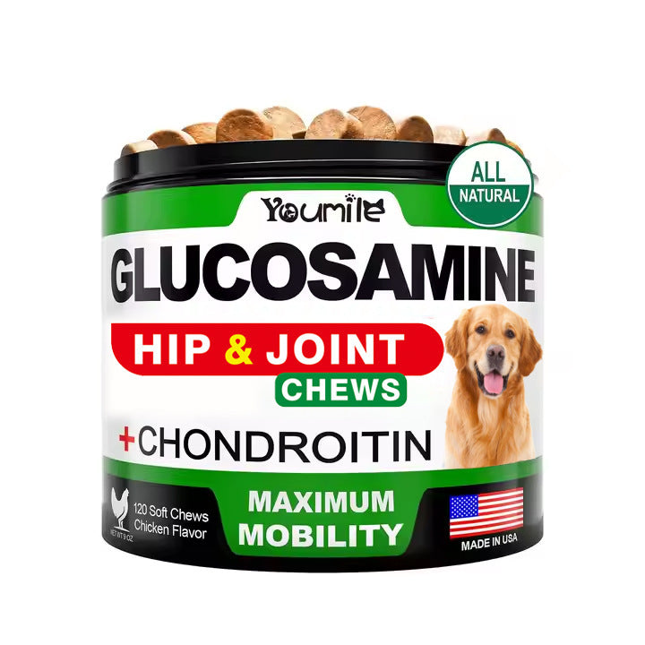 Move Freely: Premium Pet Hip & Joint Supplement with Chondroitin for Enhanced Mobility!