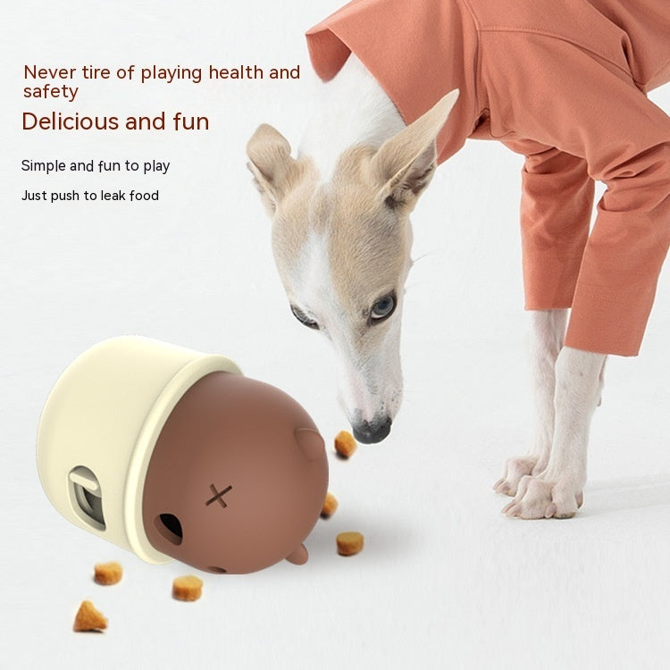 Interactive Fun & Training: Natural Rubber Dog Food Feeder Ball – Chew, Play, and Reward!