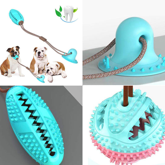 Interactive Silicone Tug Ball for Chewing, Cleaning & Play!