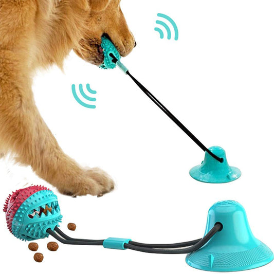 Interactive Silicone Tug Ball for Chewing, Cleaning & Play!